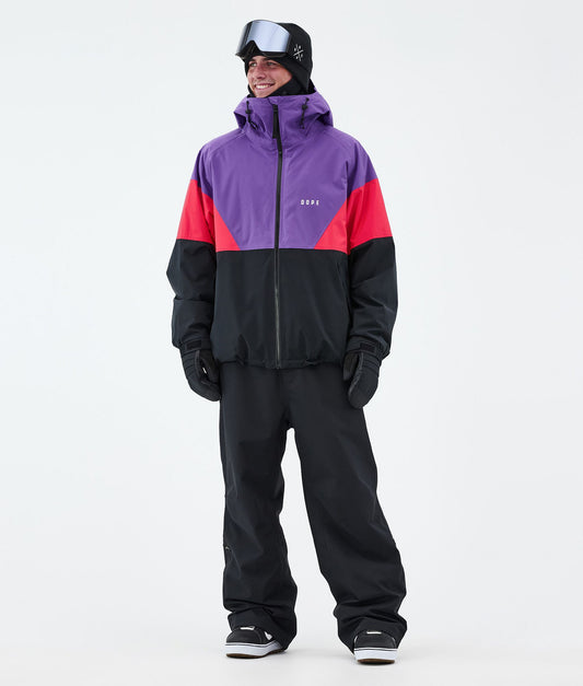 Snowboard Jacket Men Sport Vivid Purple/Red/Black