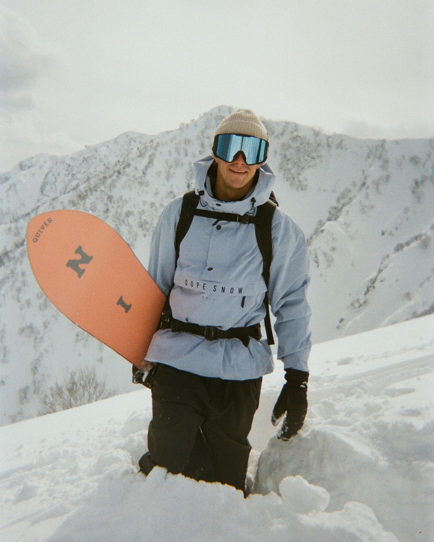 Snowboard Jacket Men Light Blue