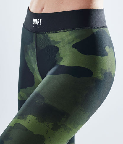 Leggings Women Green Camo