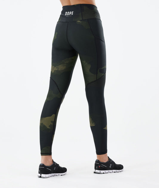 Leggings Women Green Camo