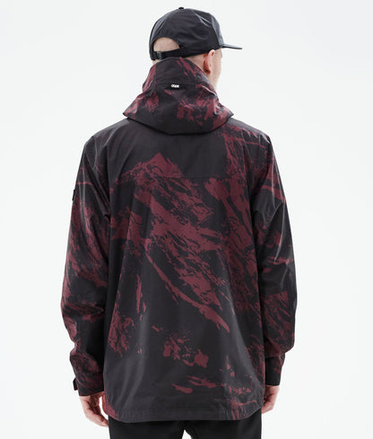 Outdoor Jacket Men Paint Burgundy
