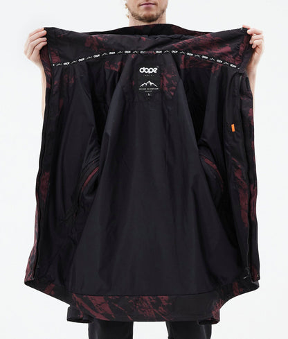 Outdoor Jacket Men Paint Burgundy