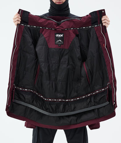Snowboard Jacket Men Burgundy