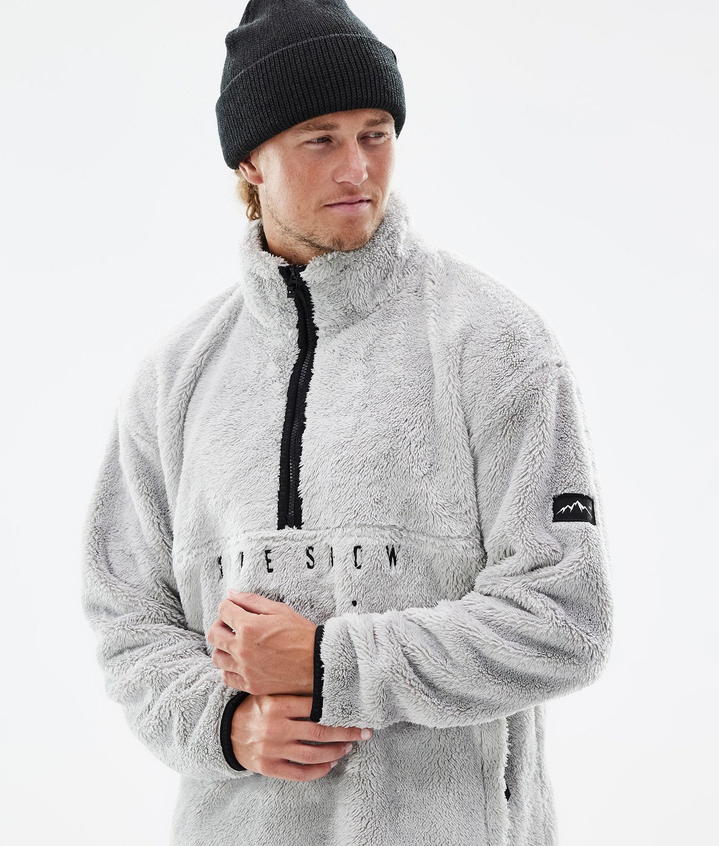 Fleece Sweater Men Light Grey