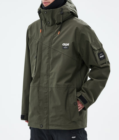 Snowboard Jacket Men Olive Green