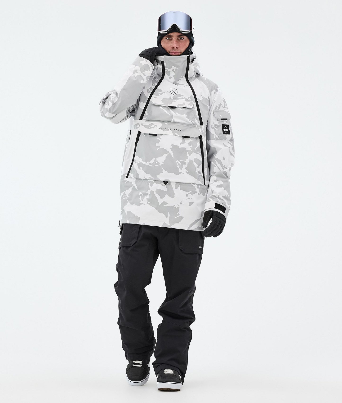 Snowboard Jacket Men Grey Camo