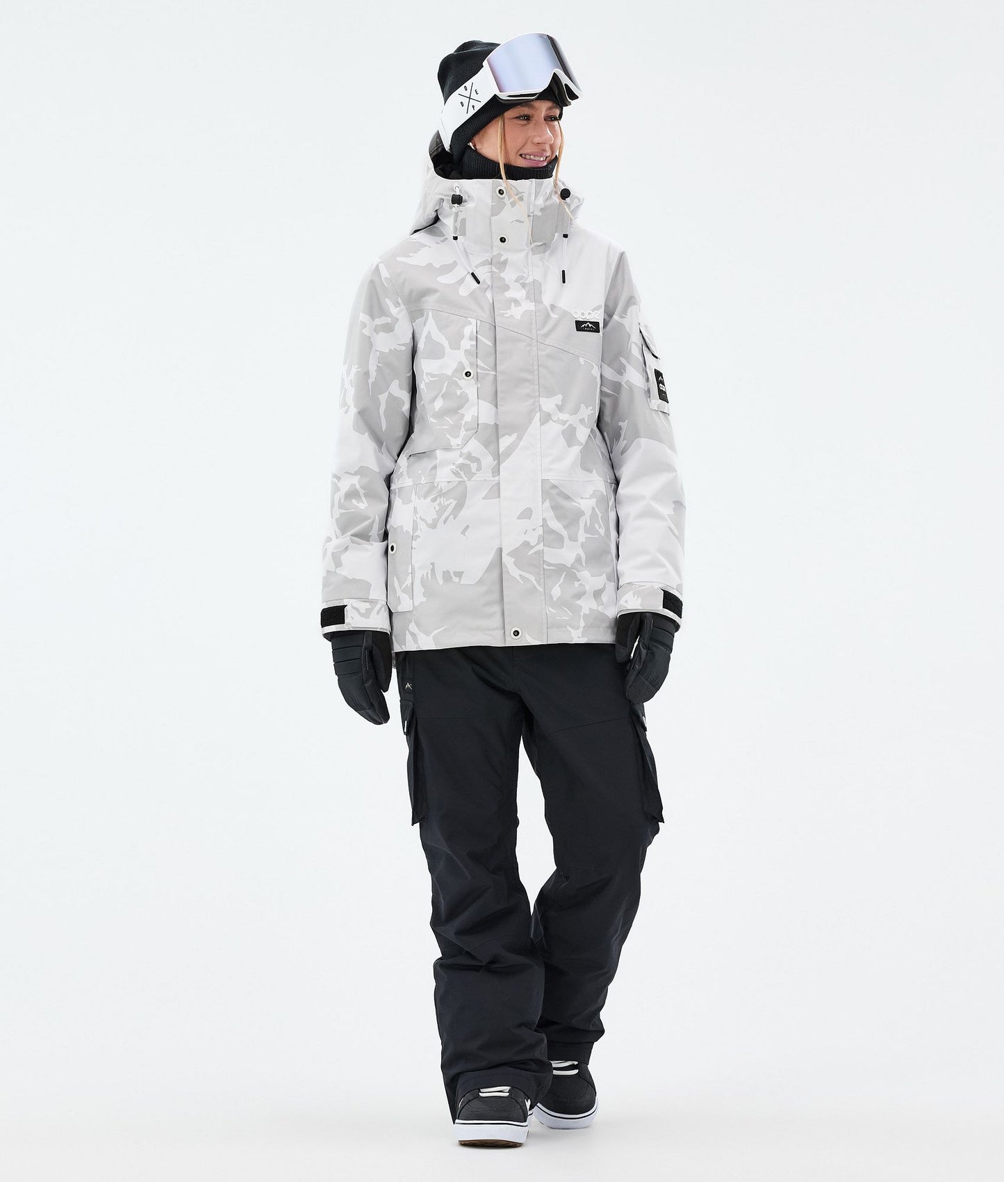 Snowboard Jacket Women Grey Camo