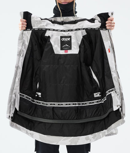 Snowboard Jacket Women Grey Camo