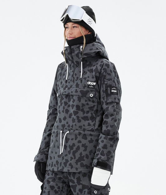 Snowboard Jacket Women Dots Phantom