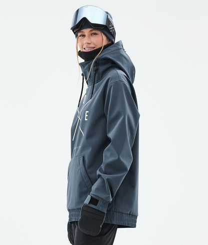 Snowboard Jacket Women 2X-Up Metal Blue