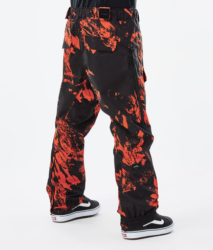 Snowboard Pants Men Paint Orange