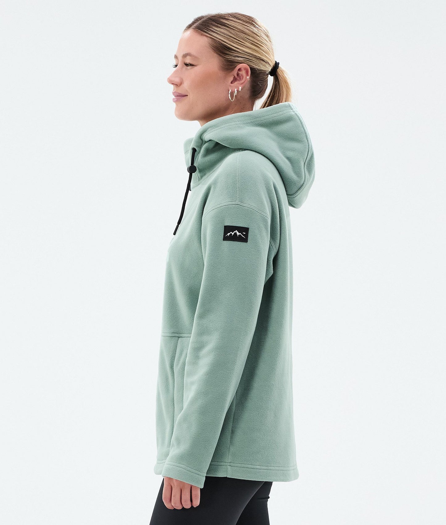 Fleece Hoodie Women Faded Green
