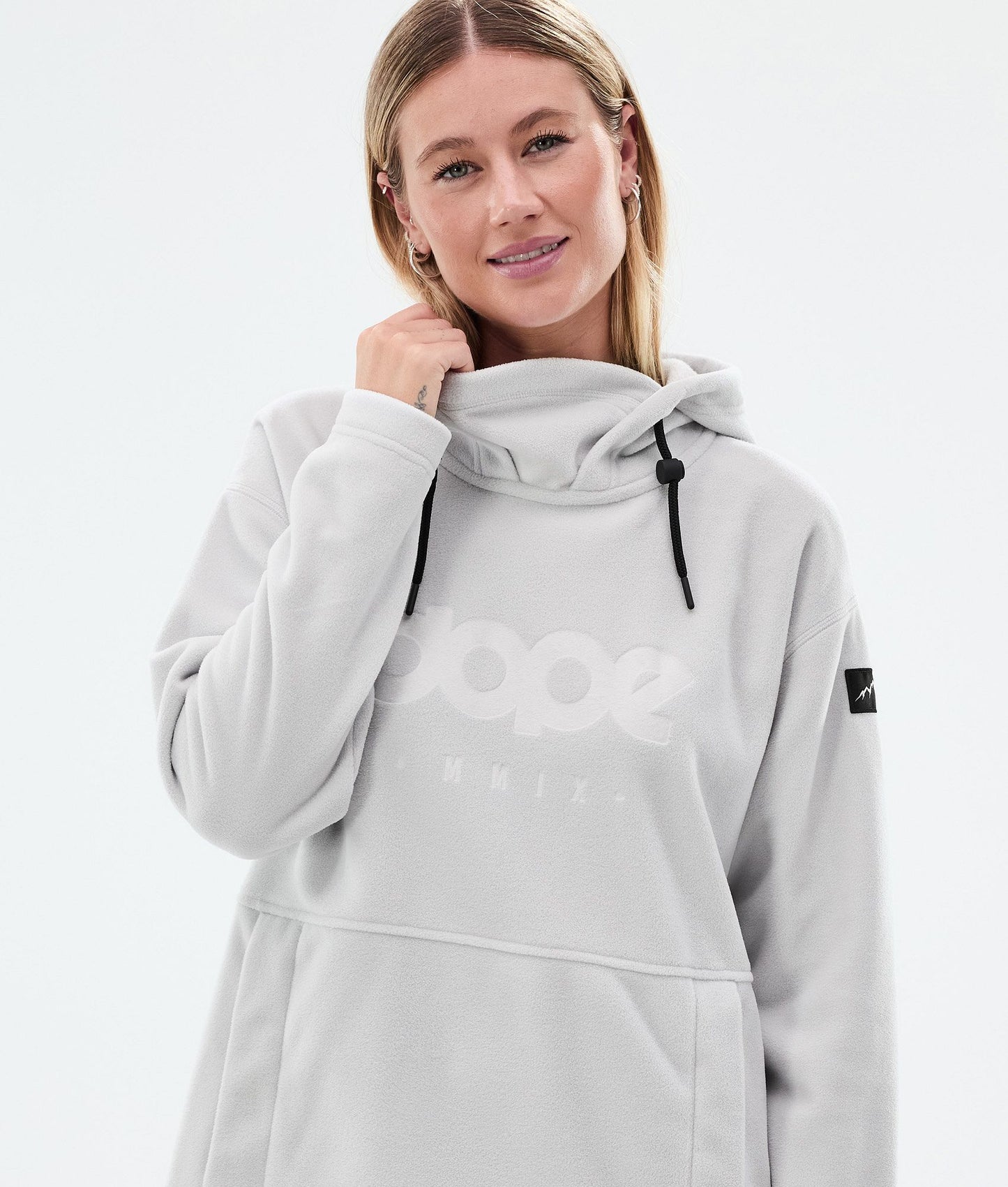 Fleece Hoodie Women Light Grey