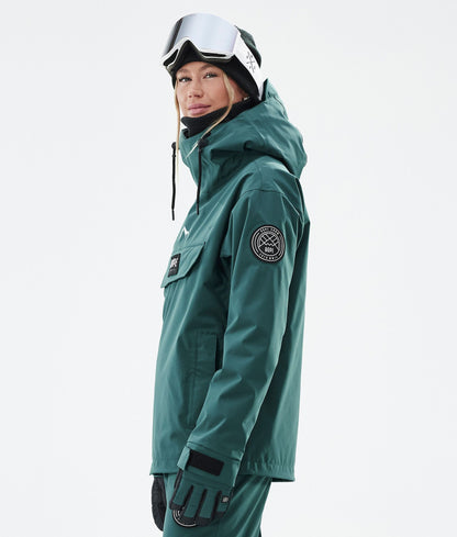 Snowboard Jacket Women Bottle Green