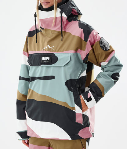 Snowboard Jacket Women Shards Gold Muted Pink