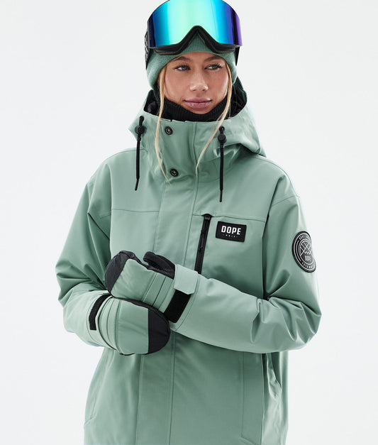 Snowboard Jacket Women Faded Green