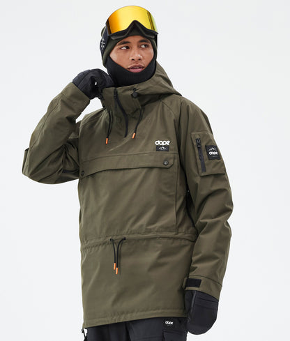 Snowboard Jacket Men Olive Green