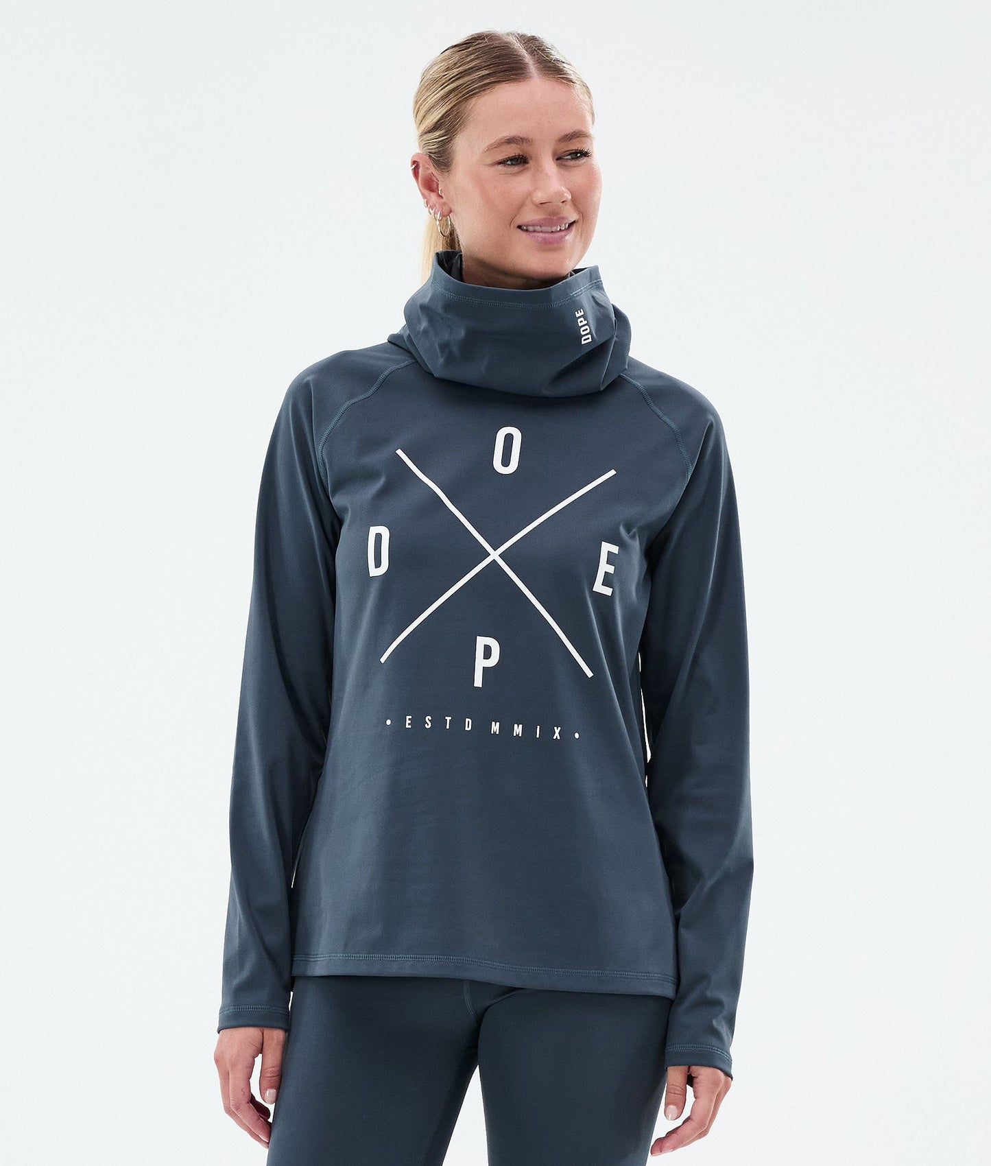 Base Layer Top Women 2X-Up Light Blue