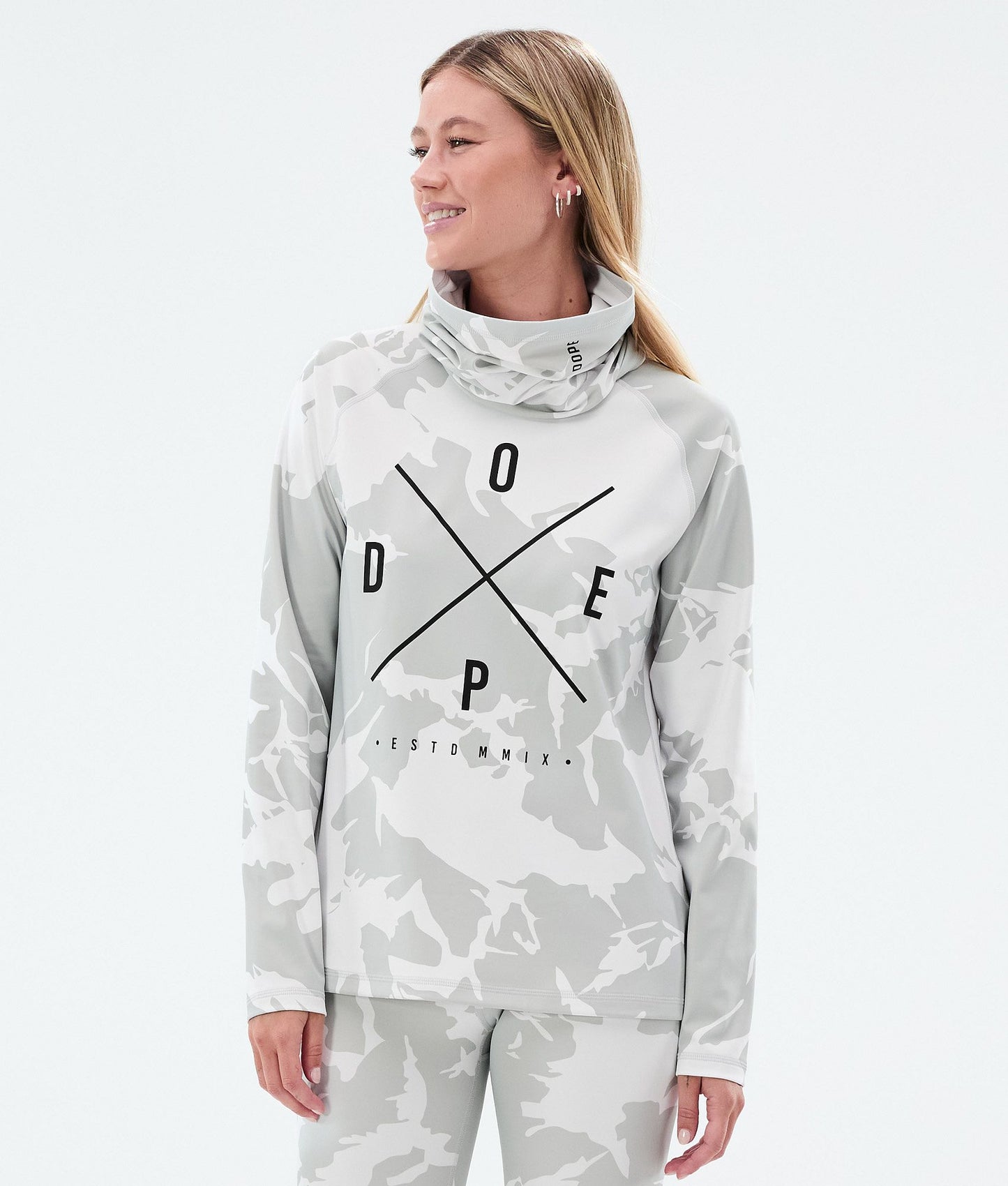 Base Layer Top Women 2X-Up Grey Camo