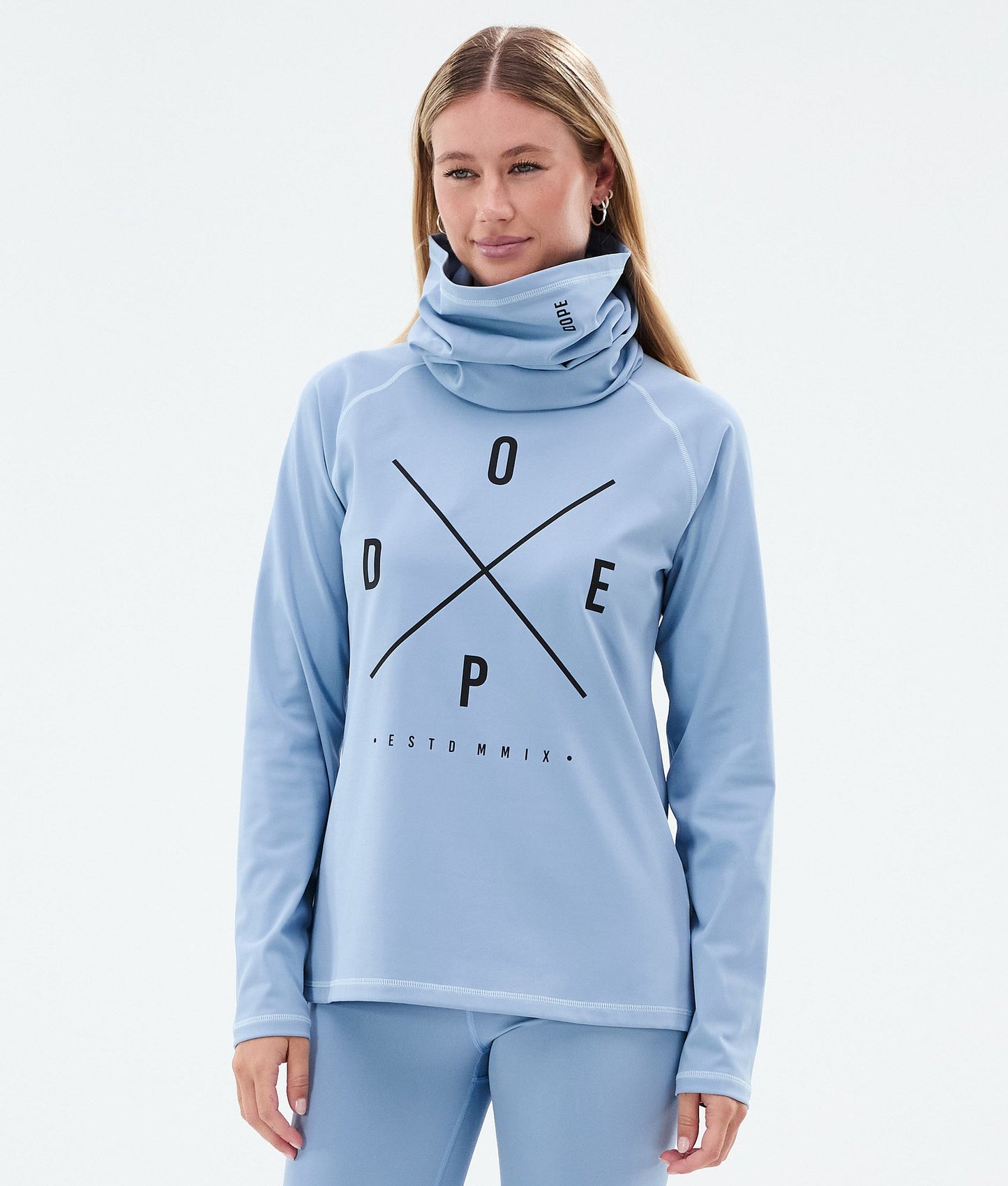 Base Layer Top Women 2X-Up Light Blue