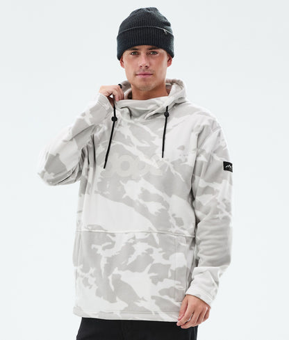 Fleece Hoodie Men Grey Camo