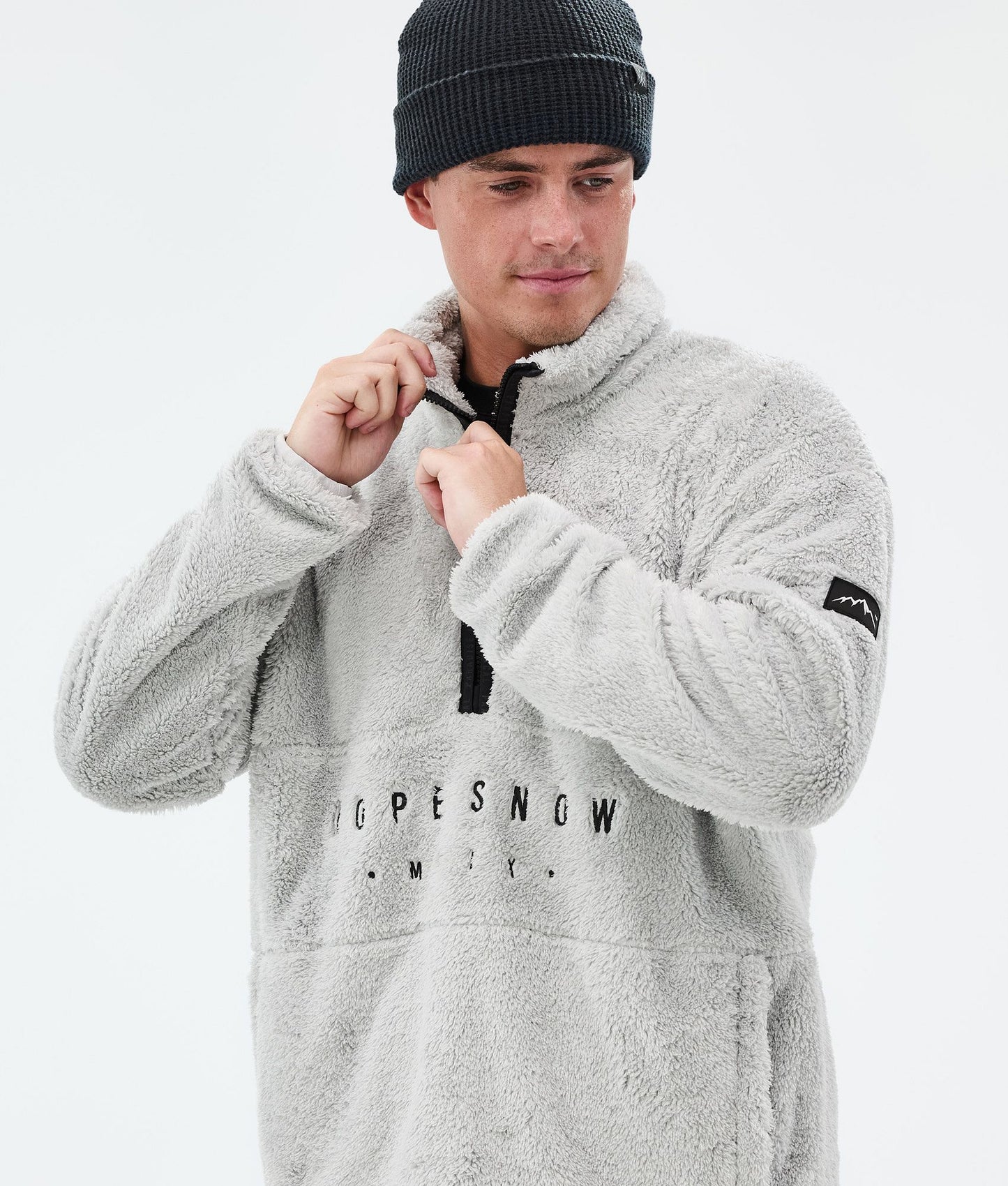 Fleece Sweater Men Light Grey
