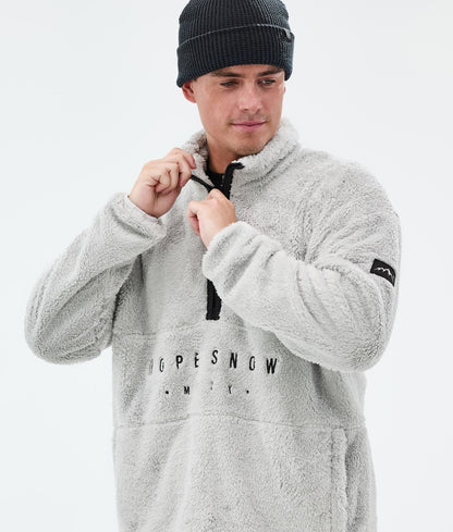 Fleece Sweater Men Light Grey