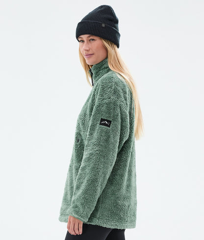 Fleece Sweater Women Faded Green