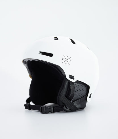 Ski Helmet Classic Matte White w/ Black