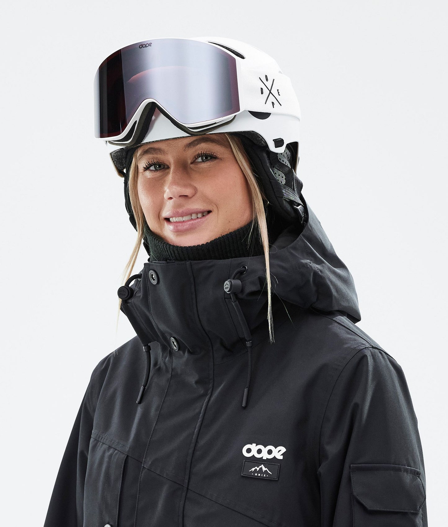 Ski Helmet Classic Matte White w/ Black