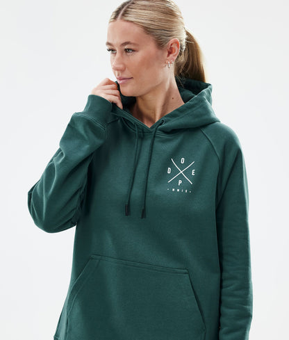 Hoodie Women 2X-Up Bottle Green