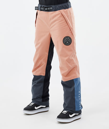 Snowboard Pants Women Faded Peach/Blue Steel/Black/Metal Blue