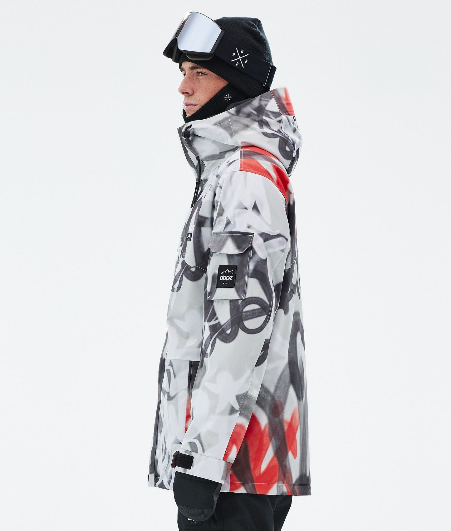 Snowboard Jacket Men Spray Black Red