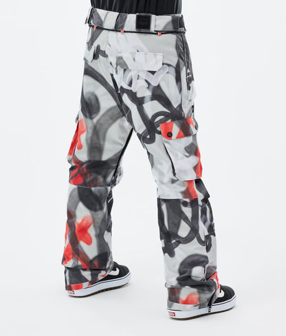 Snowboard Pants Men Spray Black Red