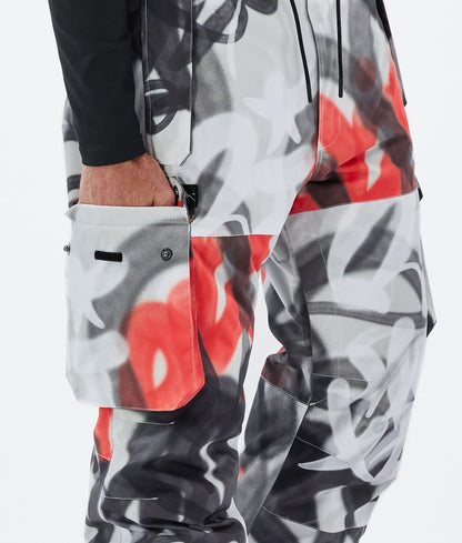 Snowboard Pants Men Spray Black Red