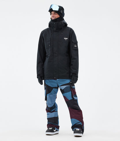 Snowboard Pants Men Shards Burgundy Blue