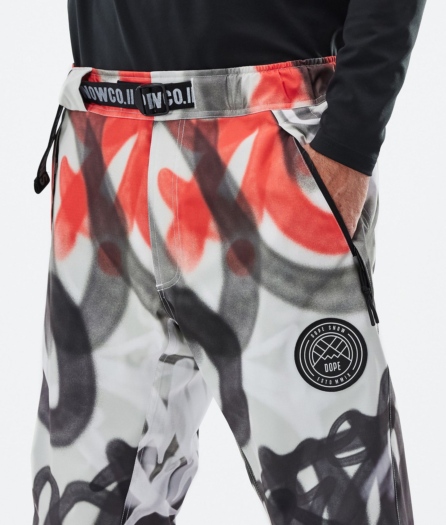 Snowboard Pants Men Spray Black Red