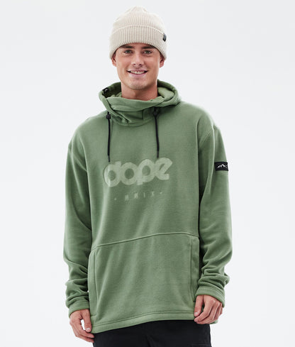 Fleece Hoodie Men Moss Green