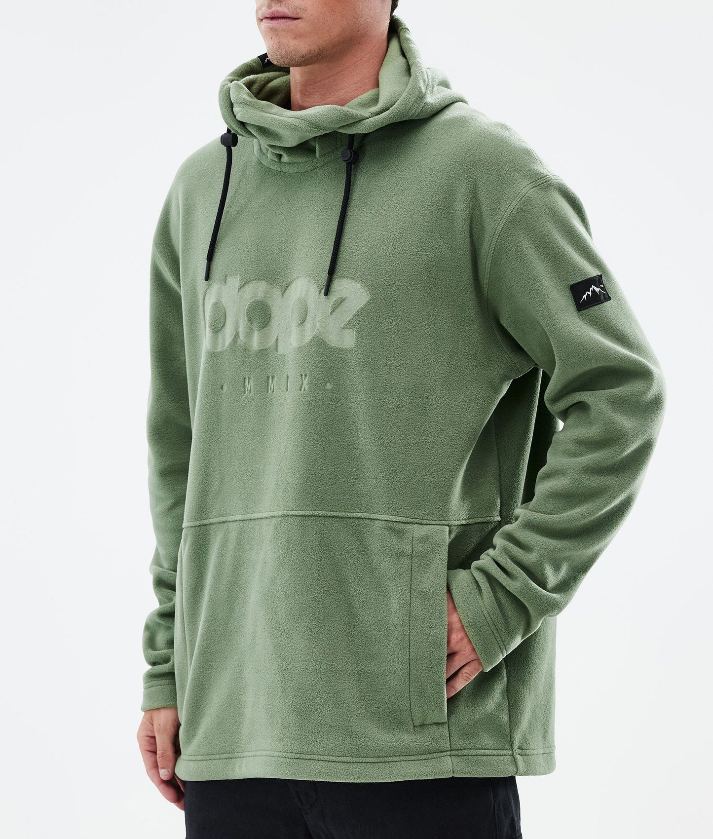Fleece Hoodie Men Moss Green