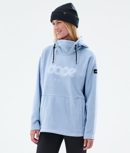 Fleece Hoodie Women Light Blue