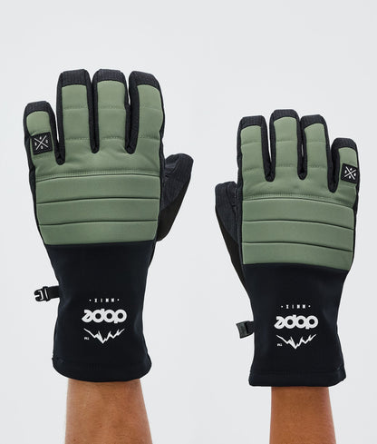 Ski Gloves Olive Green