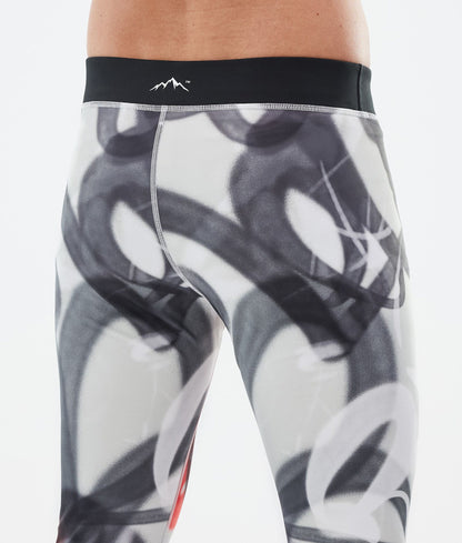 Base Layer Pant Men 2X-Up Spray Black Red