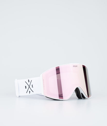 Ski Goggles White/Silver Mirror