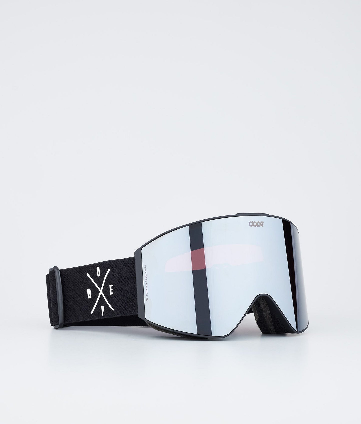 Ski Goggles Black/Green Mirror