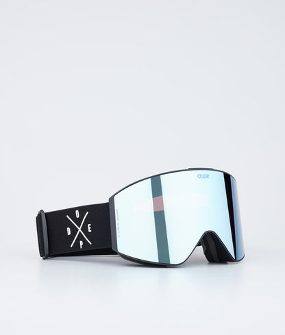 Ski Goggles White/Red Mirror