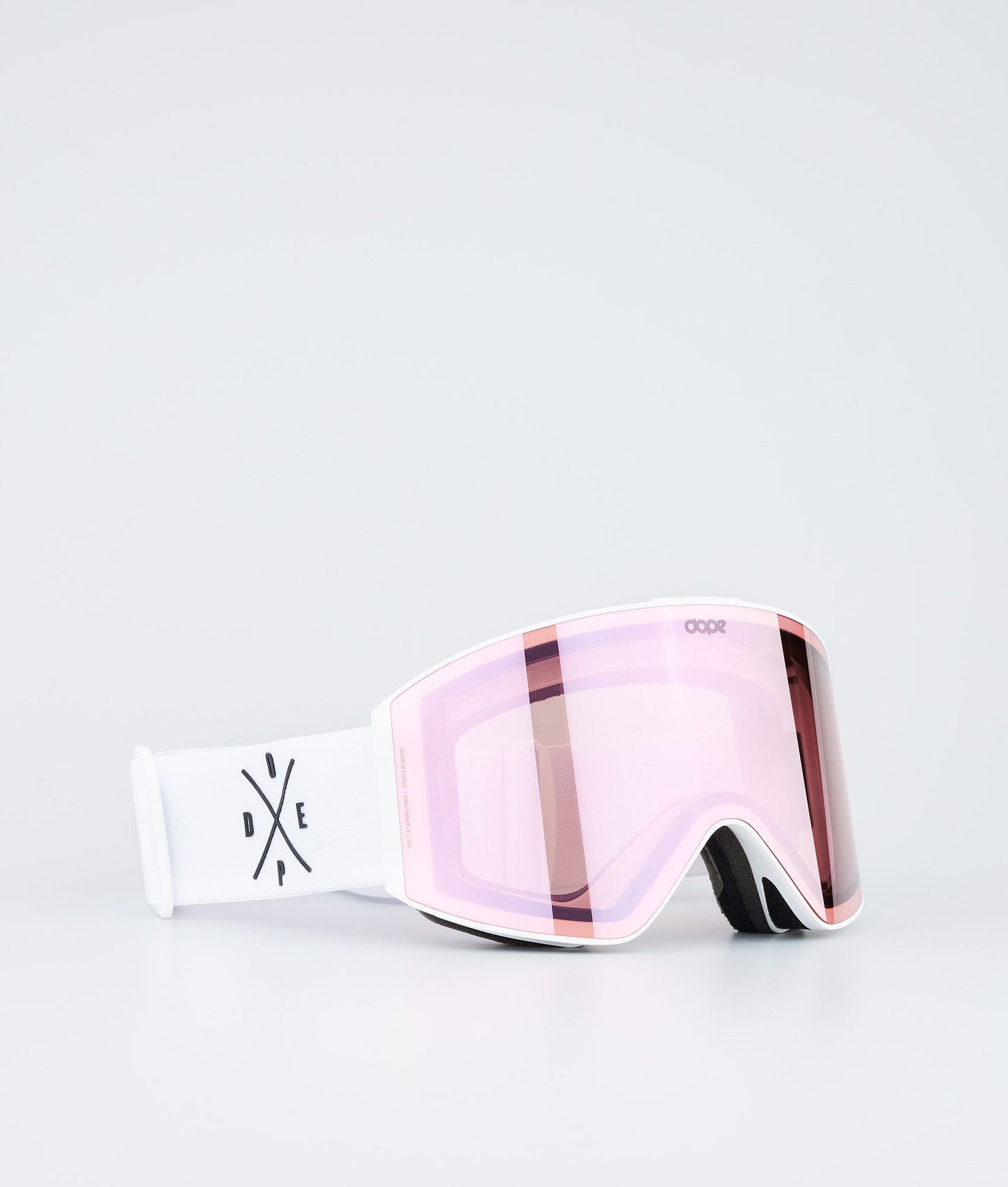 Ski Goggles White/Red Mirror