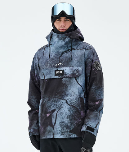Snowboard Jacket Men Scribble Black