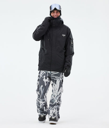 Snowboard Pants Men Scribble Black