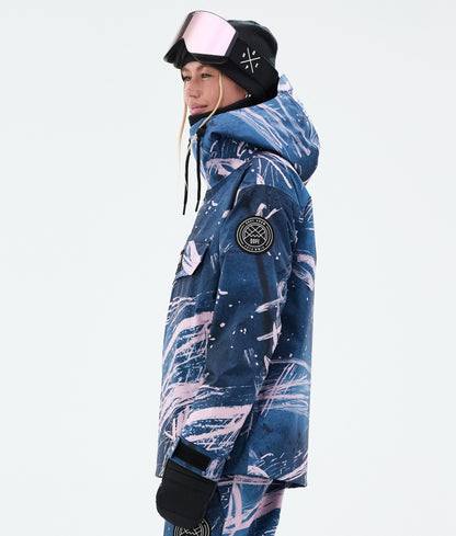 Snowboard Jacket Women Carvings Pink