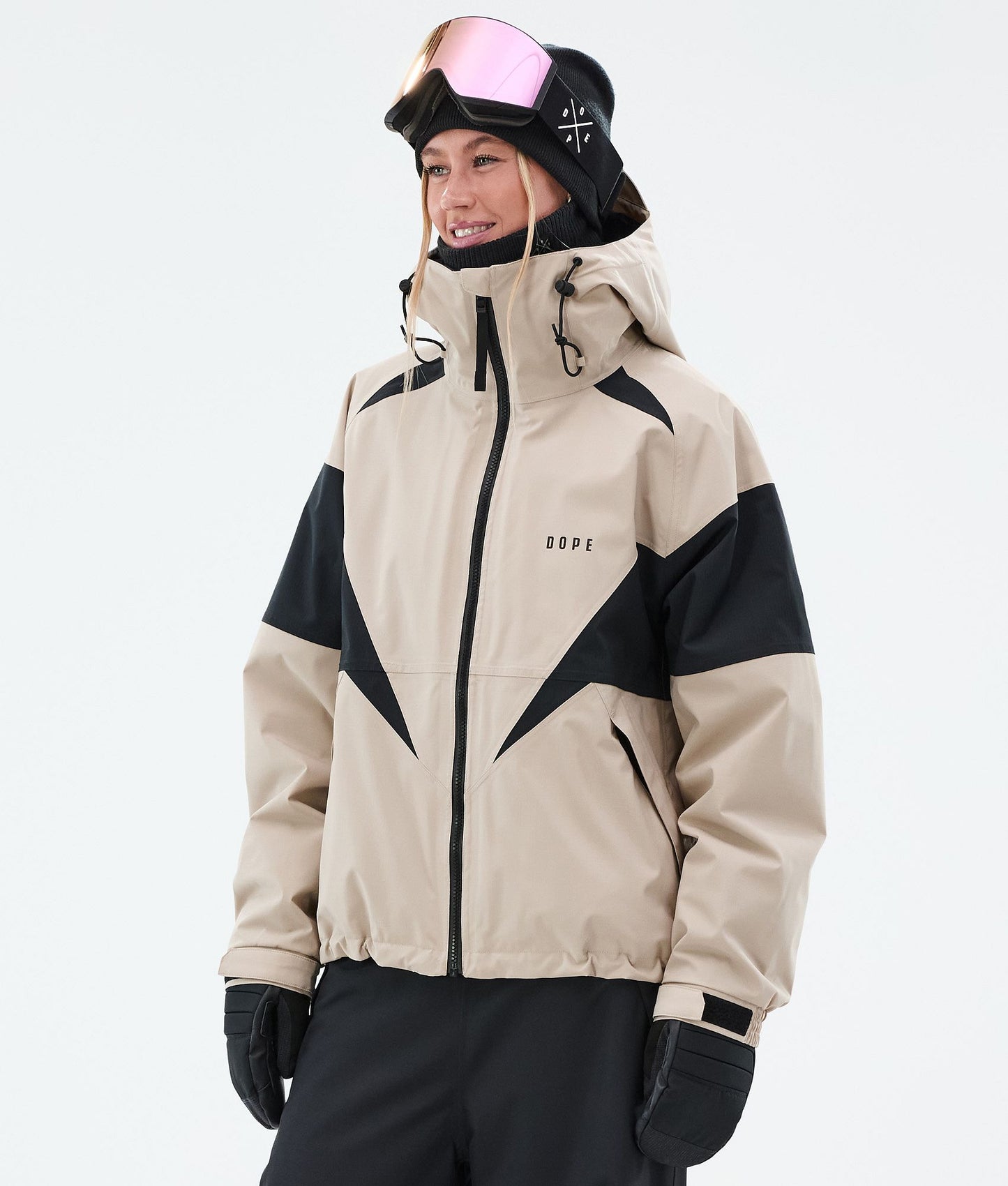 Snowboard Jacket Women Spike Black/Faded Green